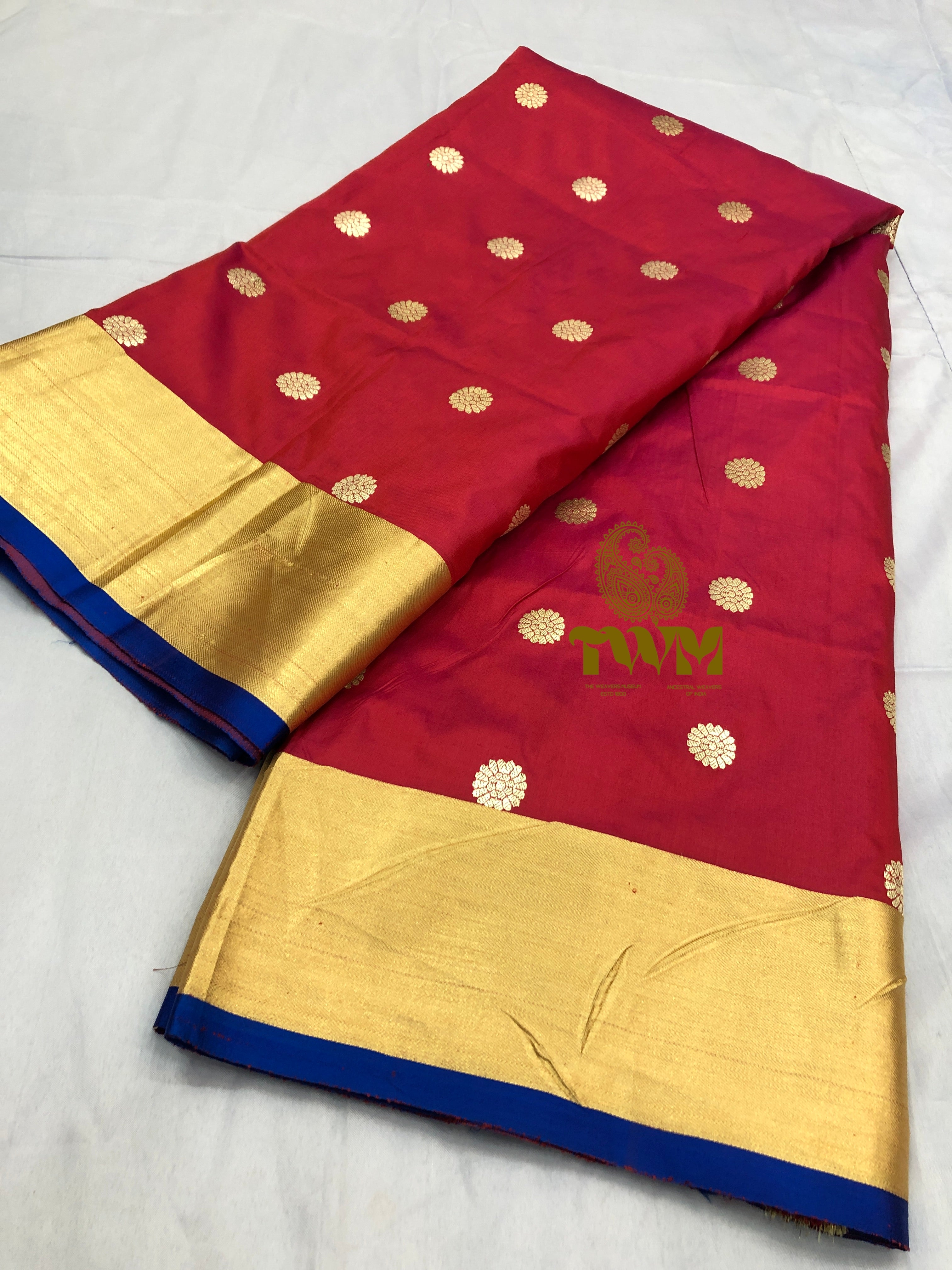Victorian Rose Pure Banarasi Katan Silk Dupatta