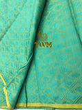 Dual tone Sea Green Green Handloom Cotton Fabric