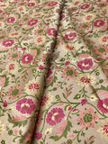 Pure Silk Jamawar Kimkhab Fabric