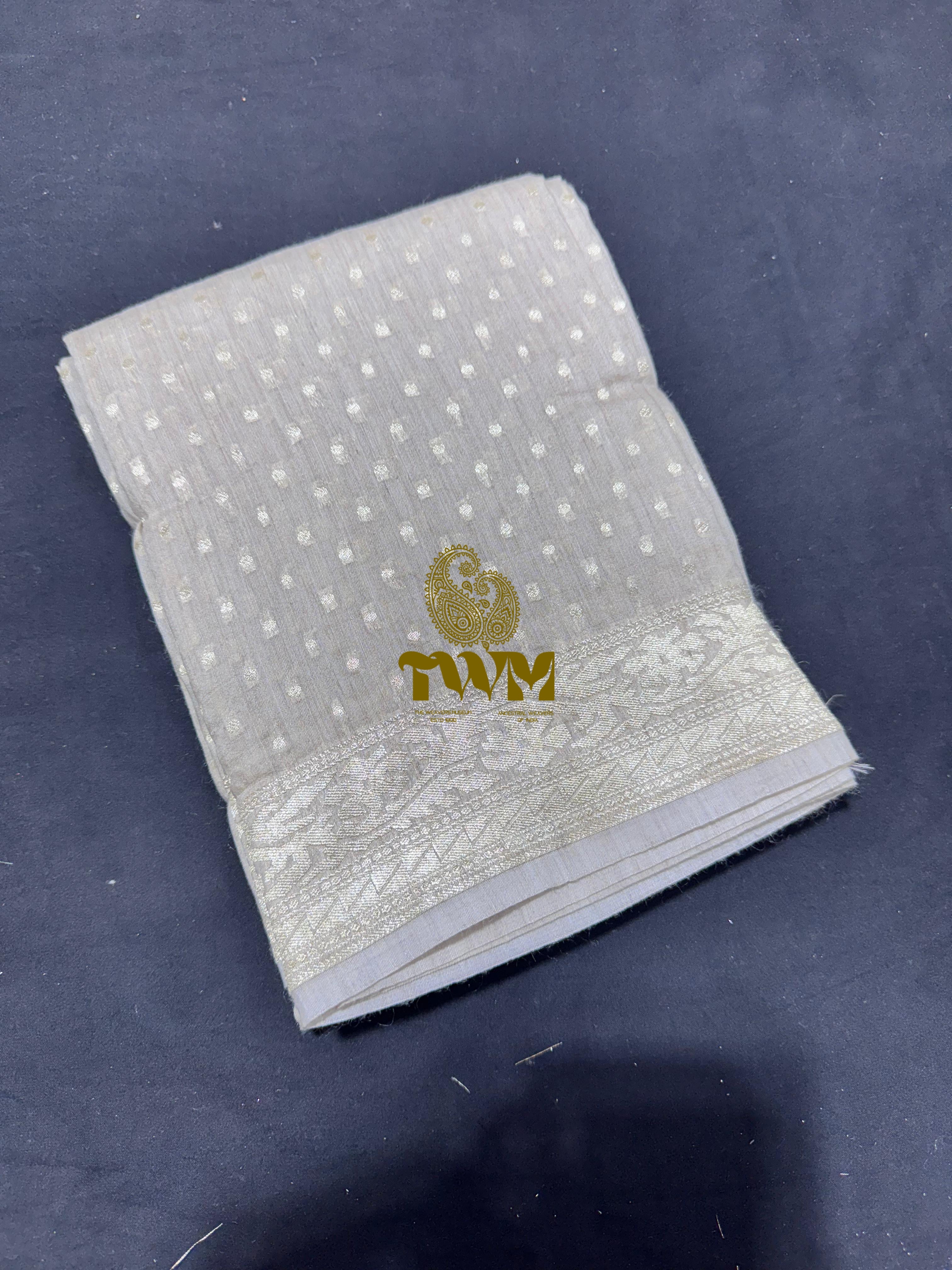 Folded towel with a logo on a dark blue background