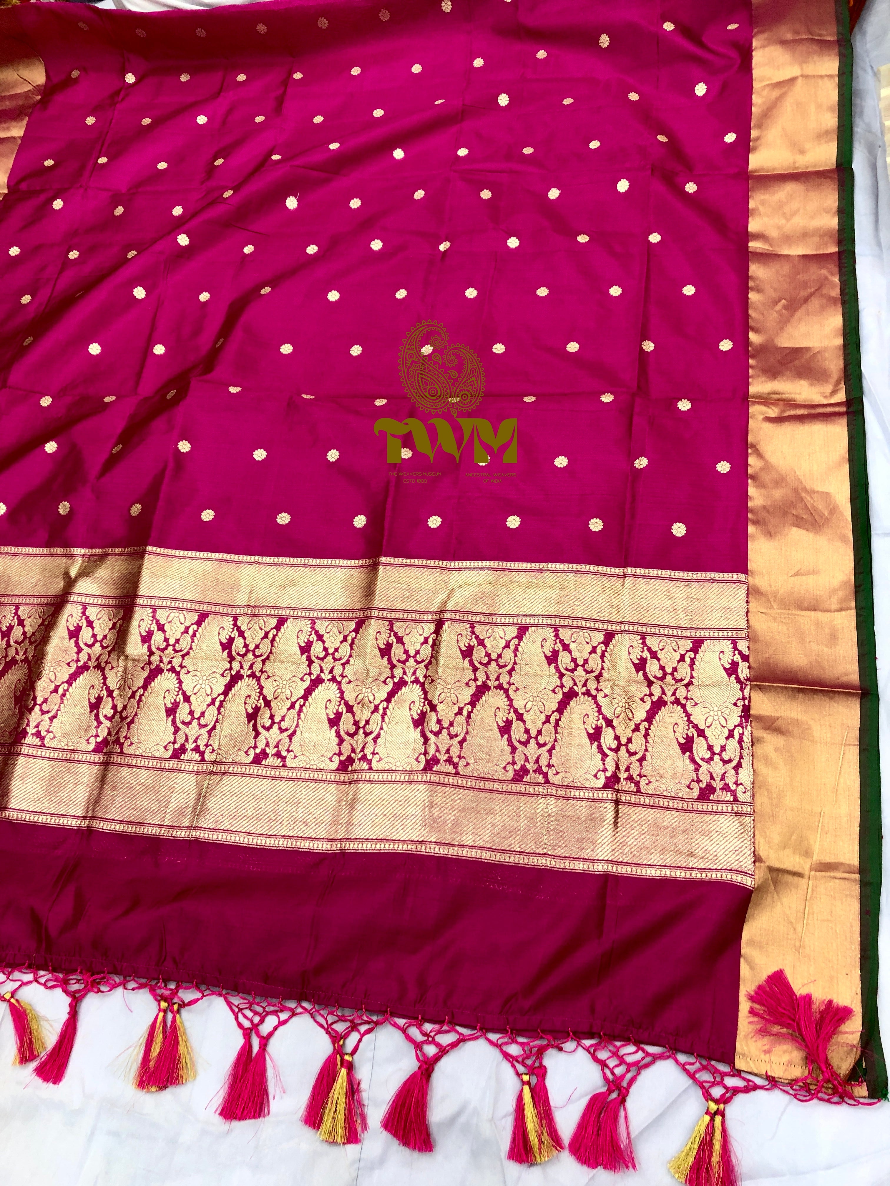 Magenta Rani Pure Banarasi Katan Silk Dupatta