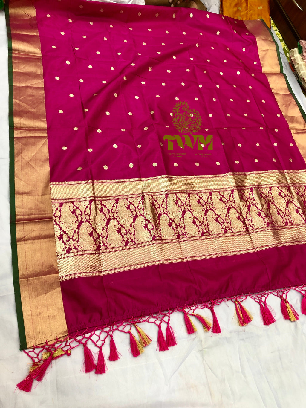Magenta Rani Pure Banarasi Katan Silk Dupatta