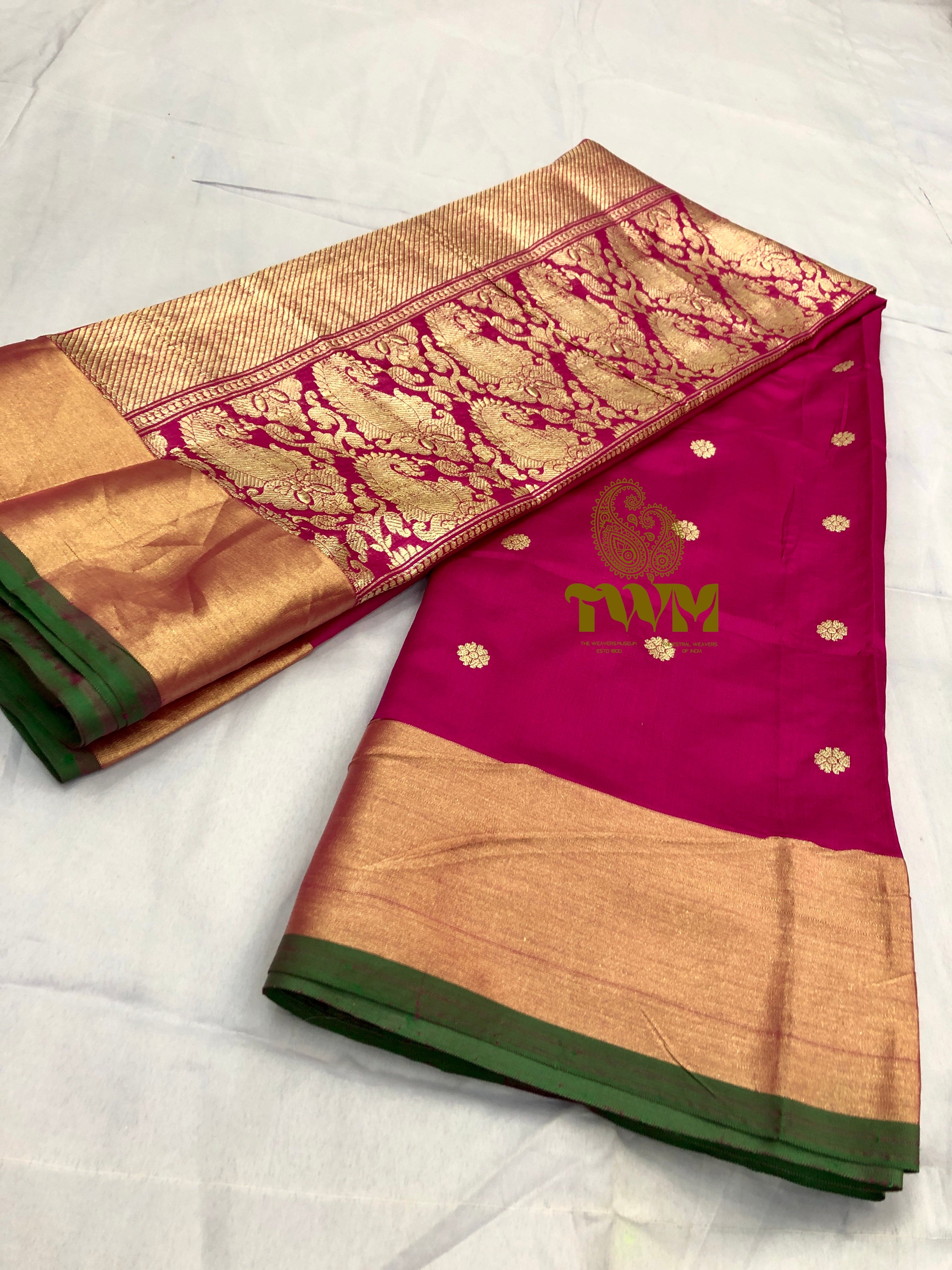 Weaving Handloom Rani Dupatats